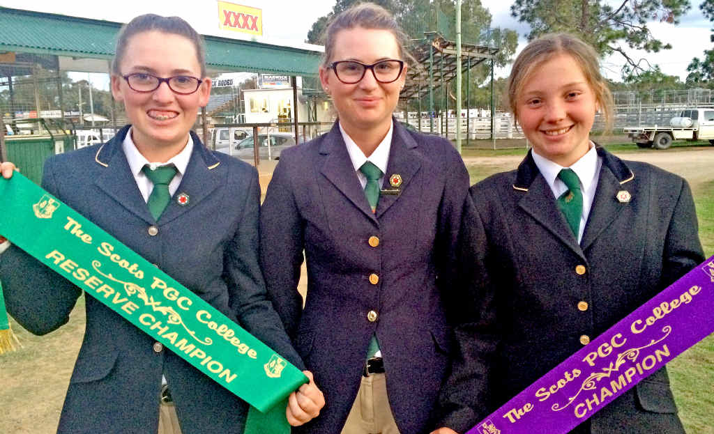 WELL DONE: Kara Brown, Mikaela Brown and Abby Grayson receive their ribbons. WELL DONE: Kara Brown, Mikaela Brown and Abby Grayson receive their ribbons.